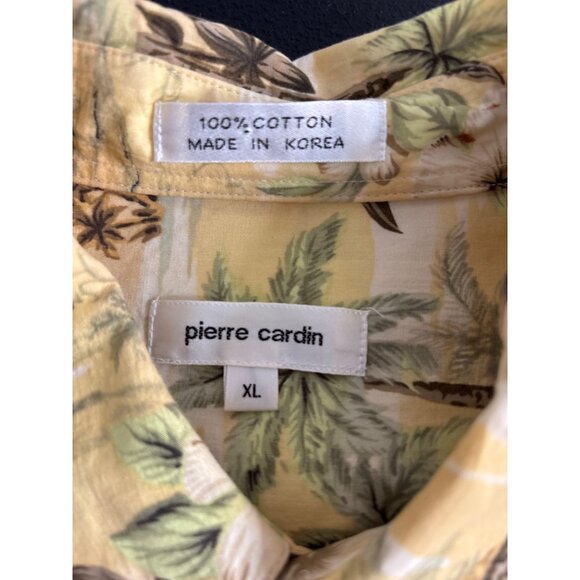 Vintage 80's Pierre Cardin Men's Hawaiian Short Sleeve Button-Down Shirt XL - Picture 3 of 6